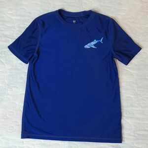 GAP Boy's Navy Blue Shark Rash Guard, Size Medium